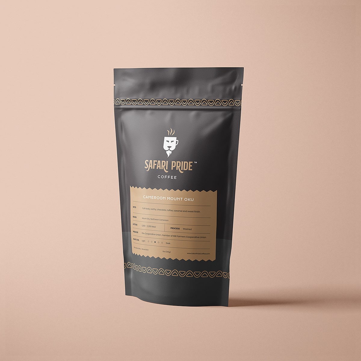 Safari Pride Coffee CAMEROON MOUNT OKU Blend Bag