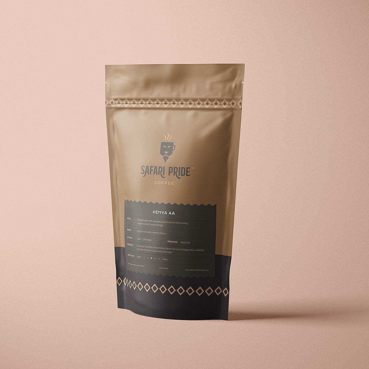 Safari Pride Coffee KENYA AA Blend Bag