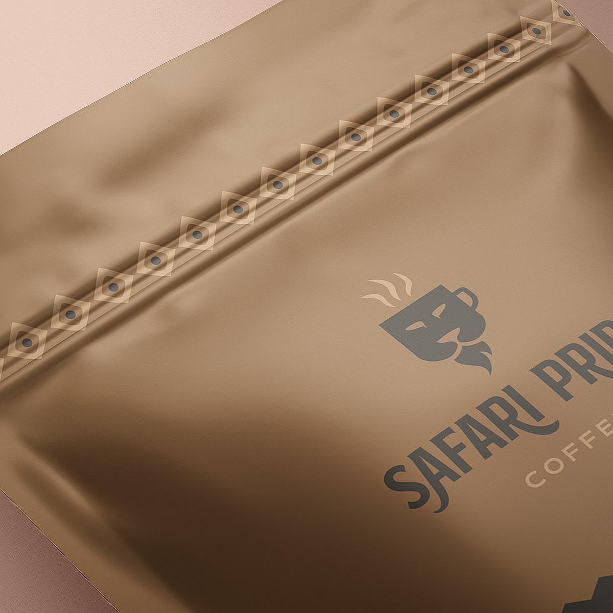 Safari Pride Coffee KENYA AA Blend Bag closeup