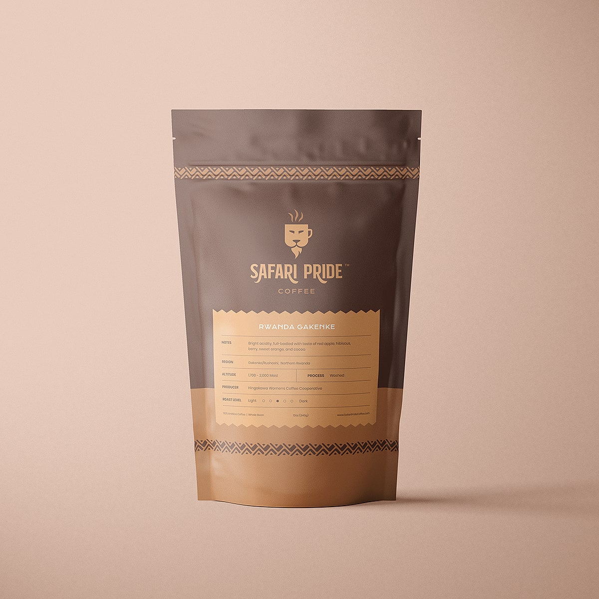 Safari Pride Coffee RWANDA GAKENKE Blend Bag Front