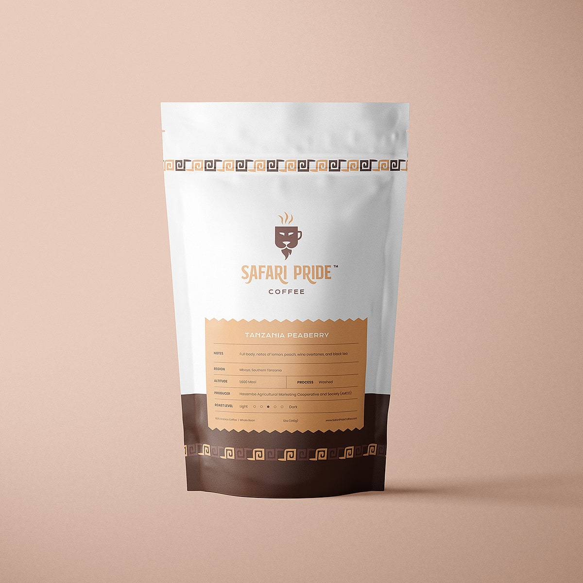 Safari Pride Coffee TANZANIA PEABERRY bag front