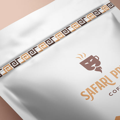 Safari Pride Coffee DR CONGO LAKE KIVU Blend Bag closeup